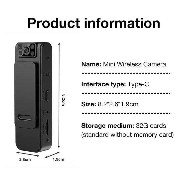 Mini Bodycam Met Audio