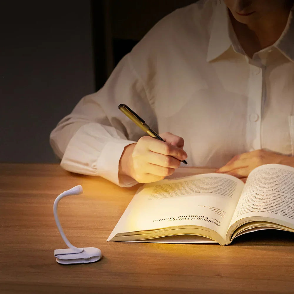 Mini Boeklicht Draagbaar Clip-On Nachtlicht LED USB-opladen Dimbaar
