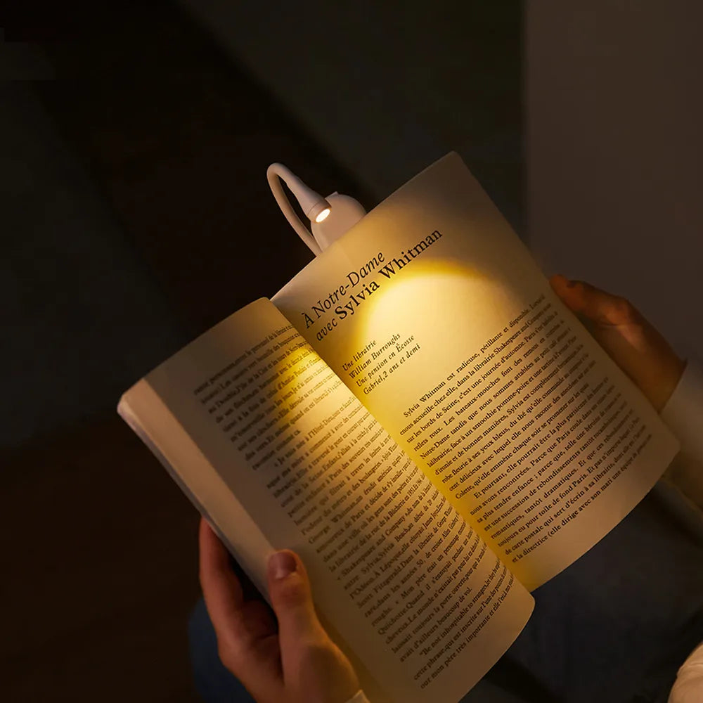 Mini Boeklicht Draagbaar Clip-On Nachtlicht LED USB-opladen Dimbaar