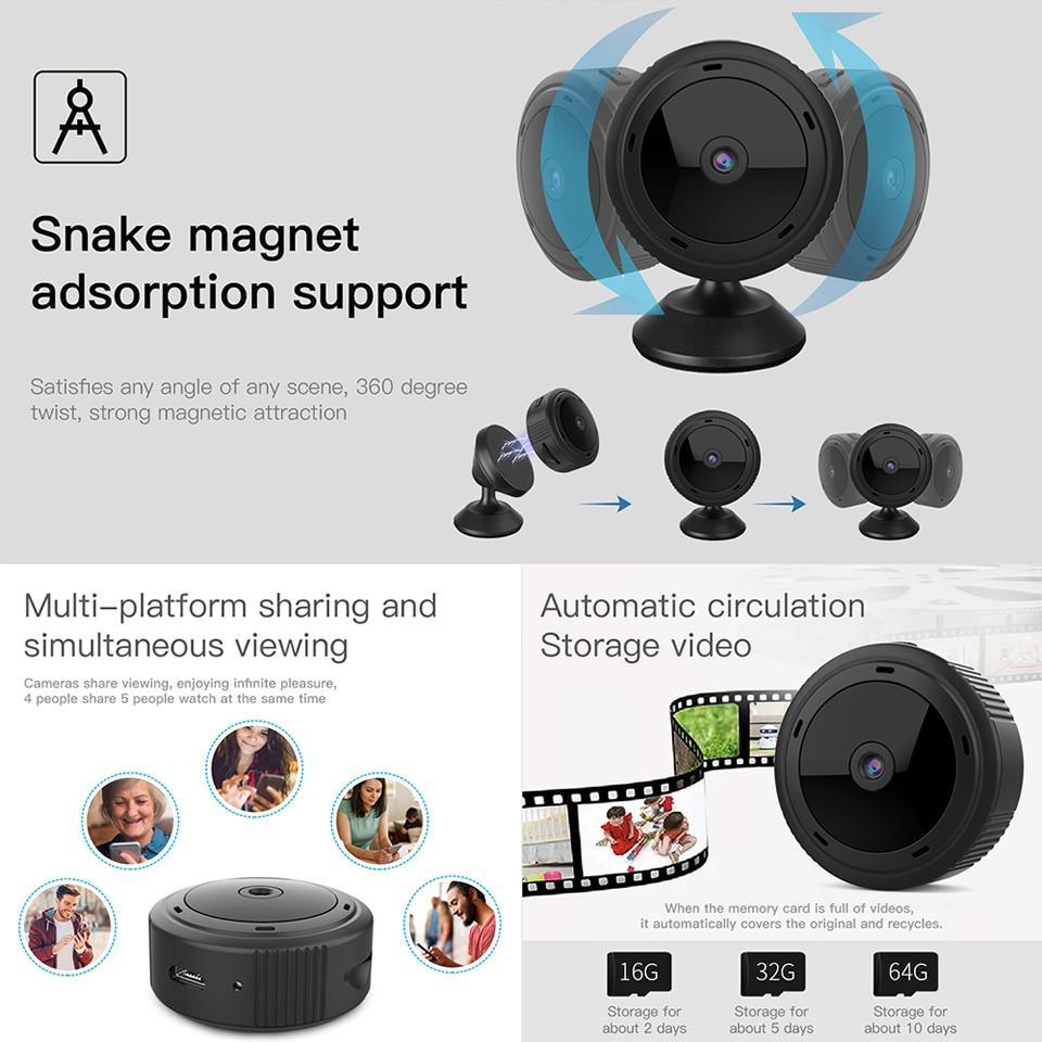 Mini WiFi Camera 1080P HD IR Nachtzicht Beveiligingscamera