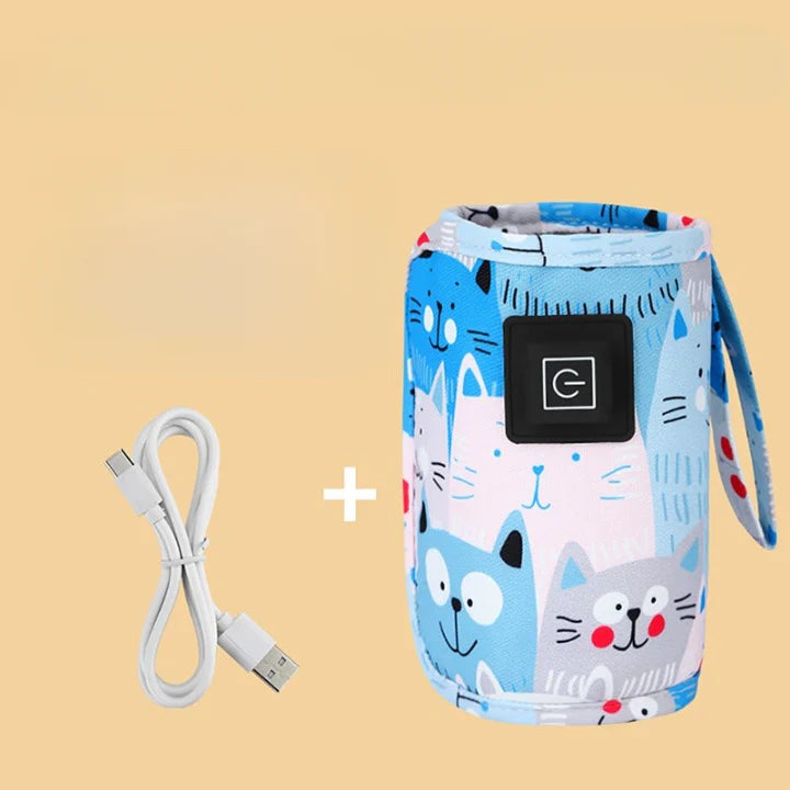Mobiele flesverwarmer voor babyvoeding
