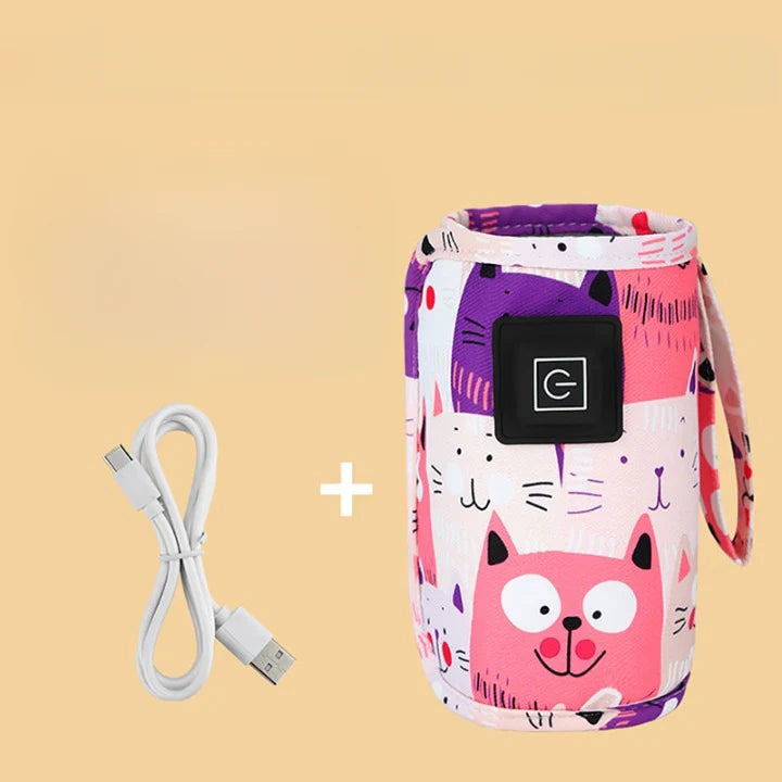 Mobiele flesverwarmer voor babyvoeding
