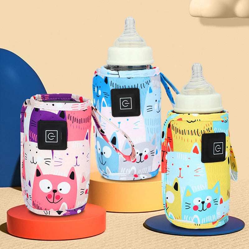 Mobiele flesverwarmer voor babyvoeding