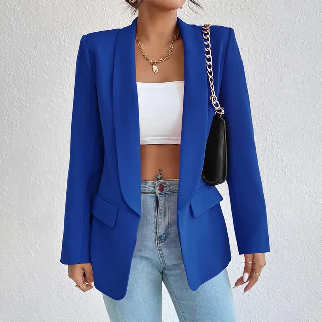 Blazer dames – Stijlvolle open blazer van ademend materiaal voor casual en chic