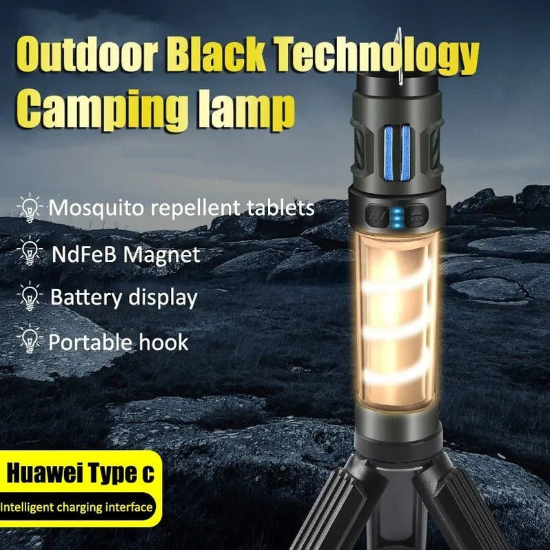 Muggenspray met Campinglamp