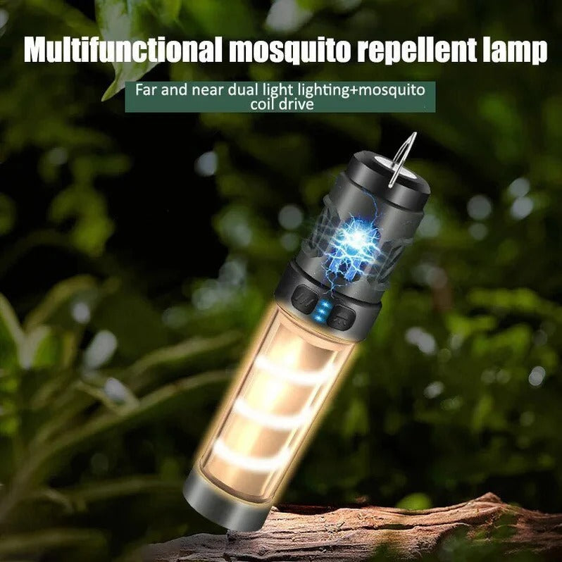 Muggenspray met Campinglamp
