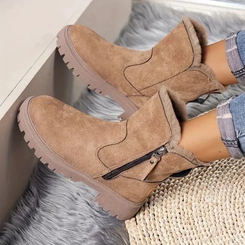 Enkellaarsjes Dames – Gezellige Suède Boots voor Herfst en Winter