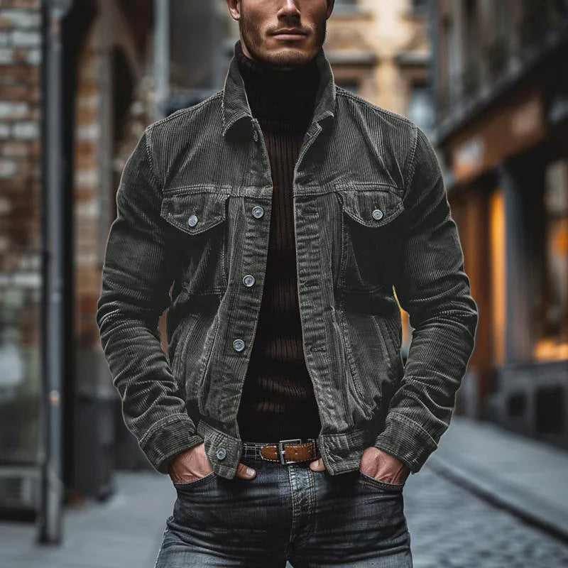 Heren Knopfjacke – Casual jasje met borstzakken en comfortabele pasvorm