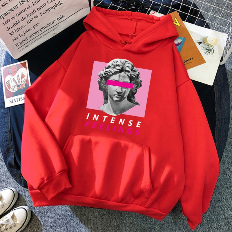 Hoodie voor heren met sculptuurprint – Comfortabele en trendy sweatshirt