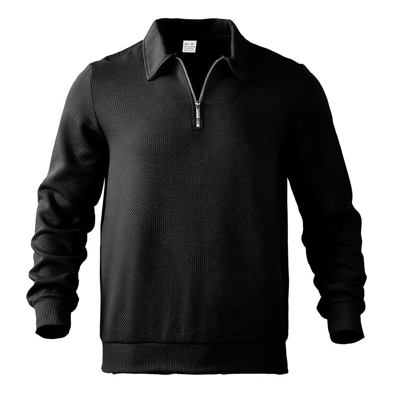 Heren Polo Sweatshirt met Rits – Comfortabele en Stijlvolle Sweatshirt voor Casual Gebruik