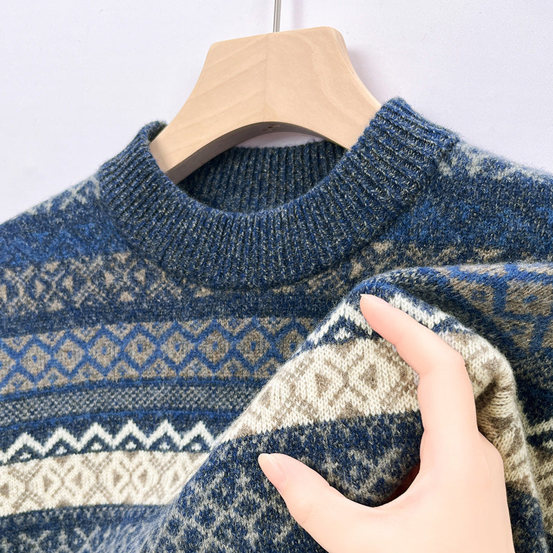 Heren Pullover Retro-Stijl – Comfortabele trui met vintage design en zachte stof