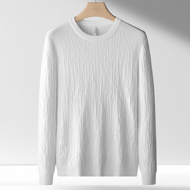 Trui voor heren – Jacquard-gepatroneerde trui met comfortabele pasvorm