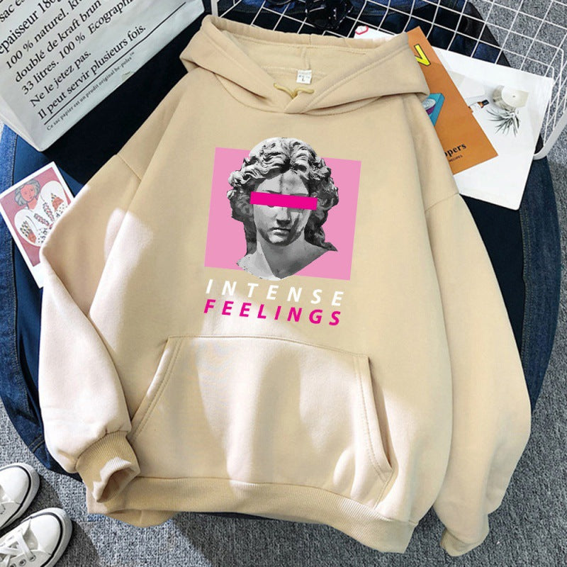 Hoodie voor heren met sculptuurprint – Comfortabele en trendy sweatshirt