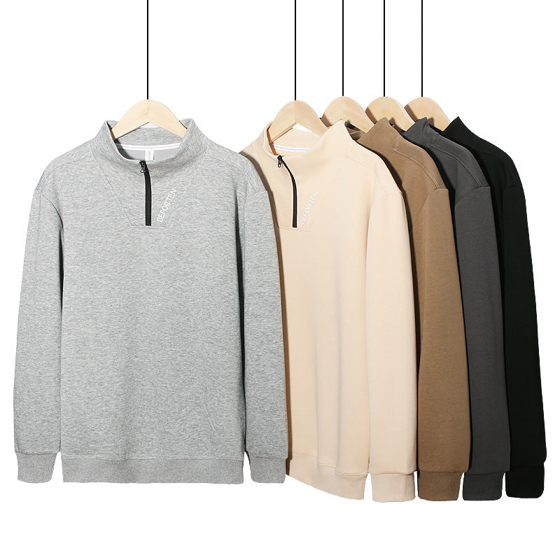 Heren trui met rits – Casual half zip trui van ademend materiaal