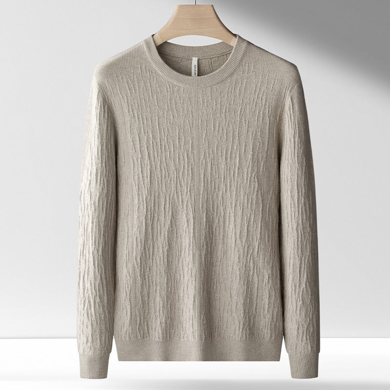 Trui voor heren – Jacquard-gepatroneerde trui met comfortabele pasvorm