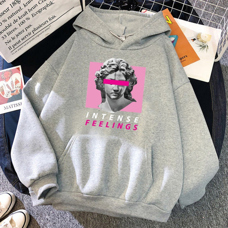 Hoodie voor heren met sculptuurprint – Comfortabele en trendy sweatshirt