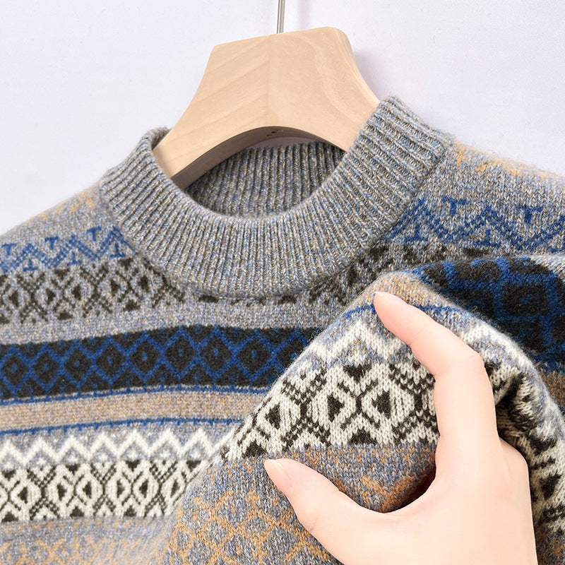 Heren Pullover Retro-Stijl – Comfortabele trui met vintage design en zachte stof