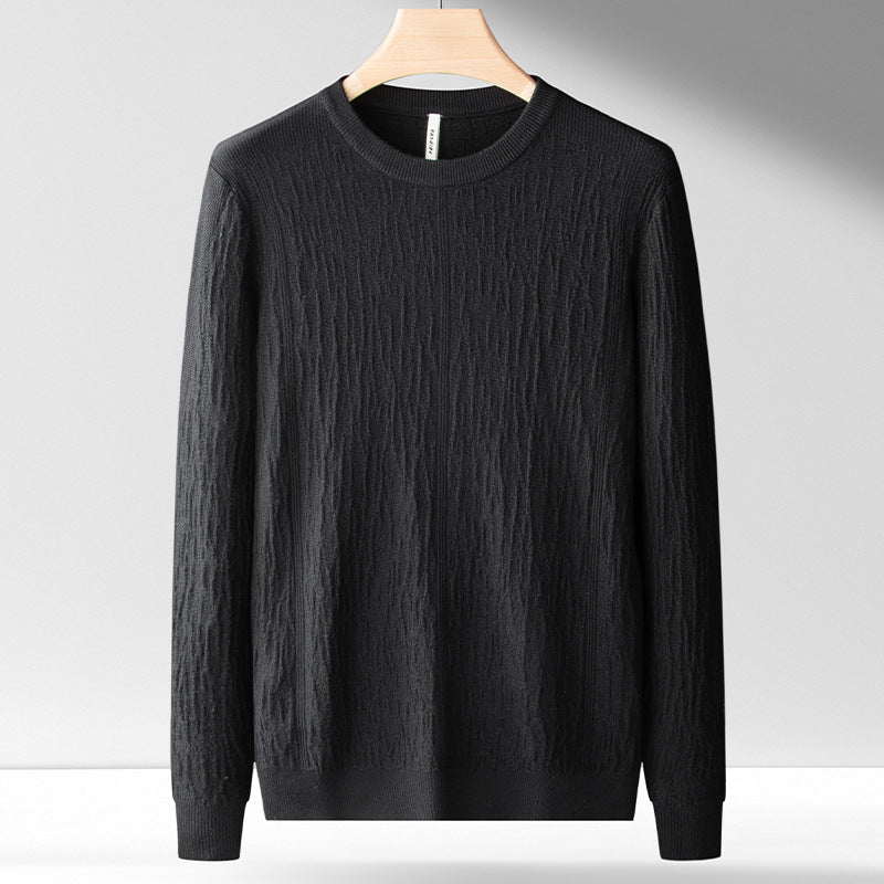 Trui voor heren – Jacquard-gepatroneerde trui met comfortabele pasvorm