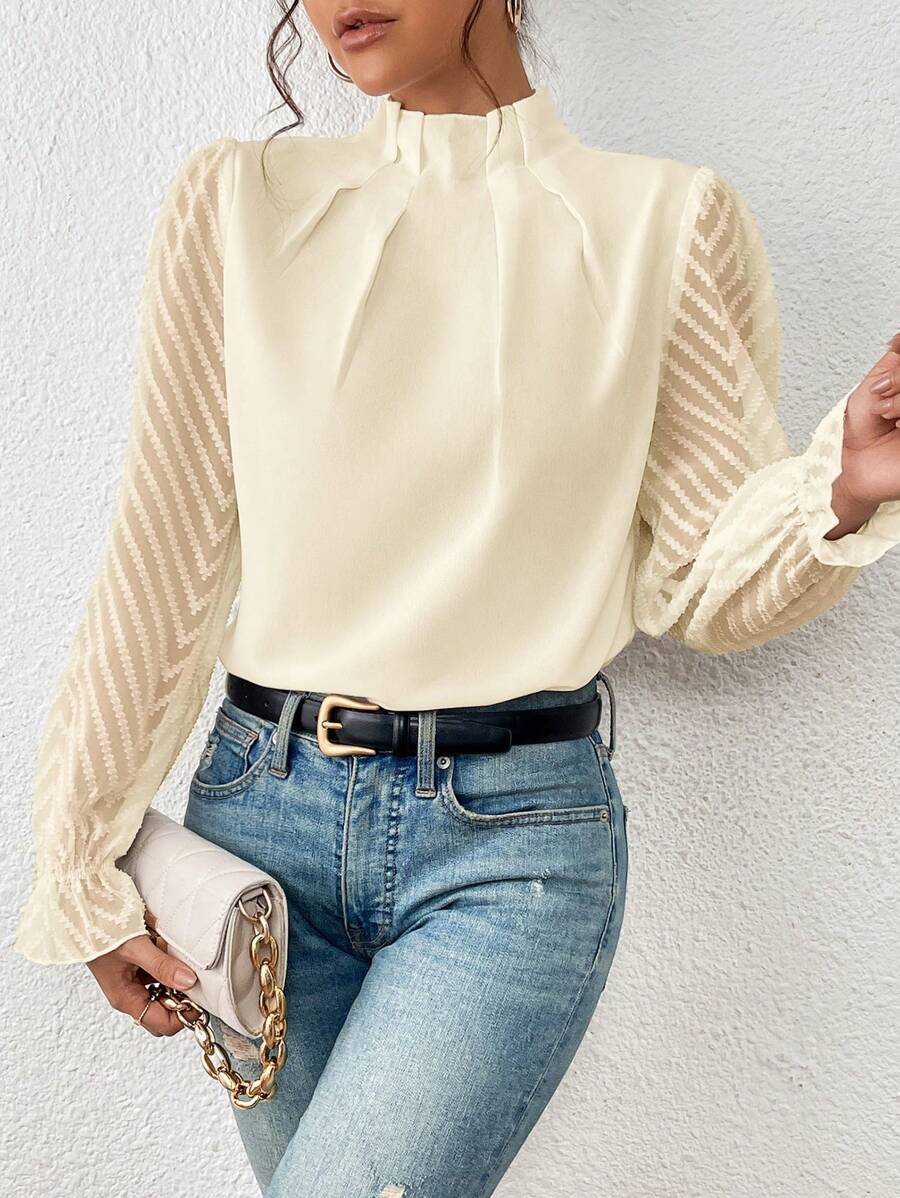T-shirt voor dames – Gemusterd shirt met korte mouwen en comfortabele pasvorm