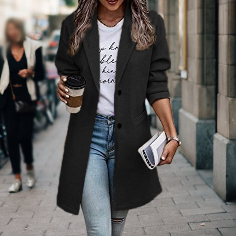 Blazer voor Dames – Dubbelsluiting Blazer met Elegante Pasvorm en Stijlvolle Details