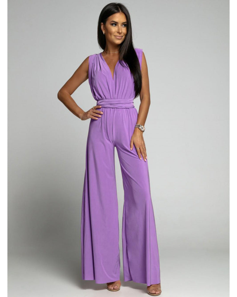 Mouwloze Jumpsuit Dames – Elegante jumpsuit zonder mouwen voor zomerfeest