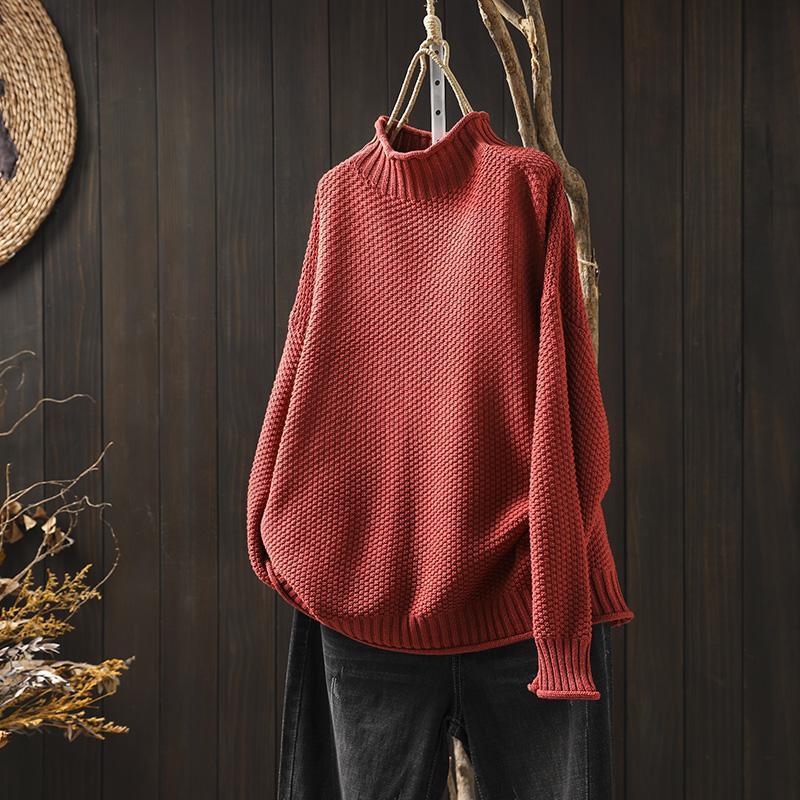 Damestrui hoge hals – Warm gebreide trui met comfortabele pasvorm en stijlvol ontwerp