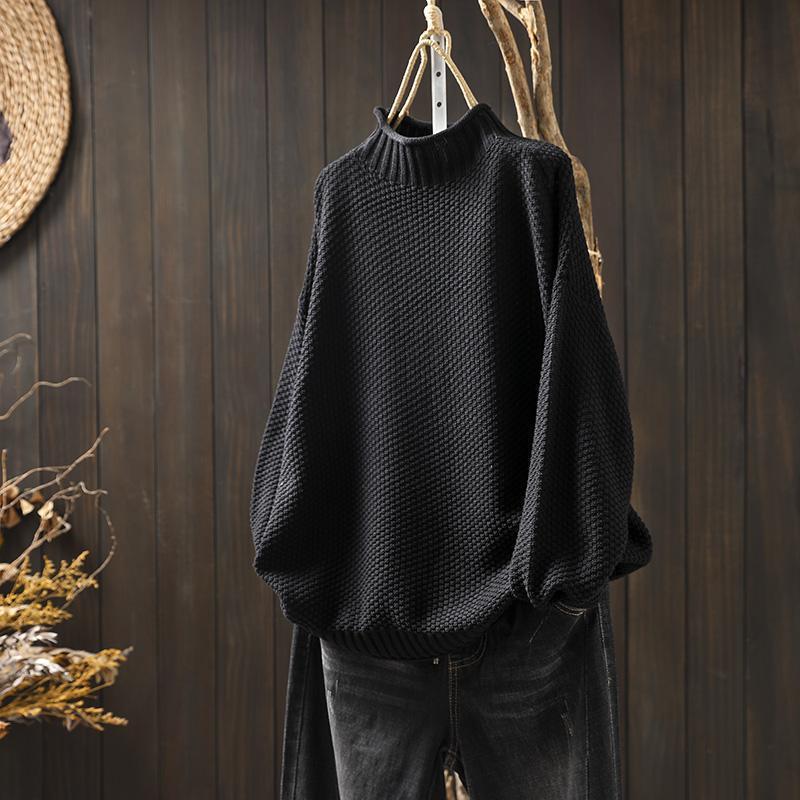 Damestrui hoge hals – Warm gebreide trui met comfortabele pasvorm en stijlvol ontwerp