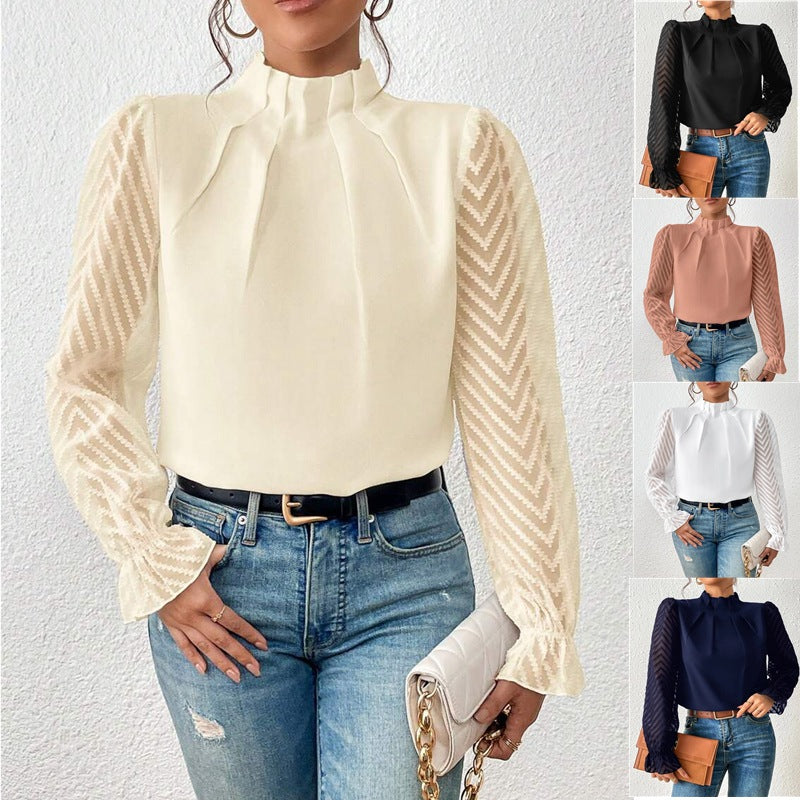 T-shirt voor dames – Gemusterd shirt met korte mouwen en comfortabele pasvorm