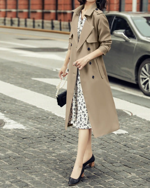 Trenchcoat Dames Dubbelzijdig – Elegante Waterdichte Trenchcoat voor Herfst en Lente