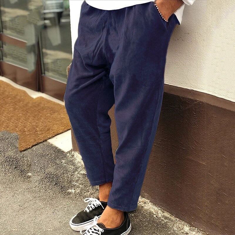 Broeken voor heren – Comfortabele broek met tailleband voor casual en formeel gebruik