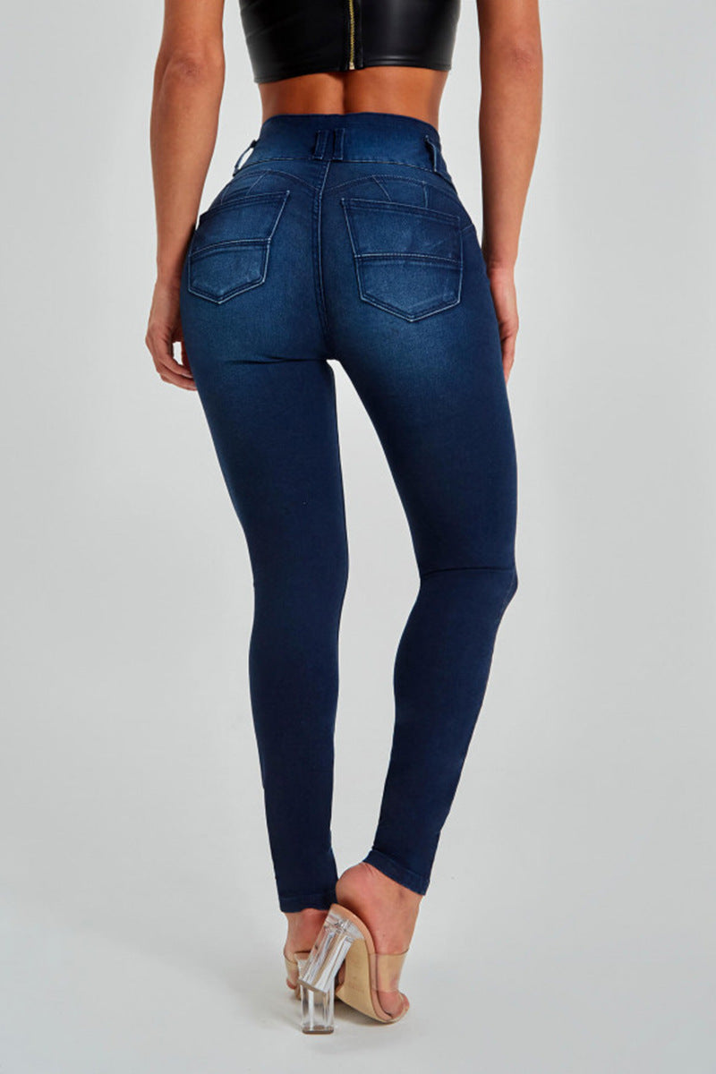 Hoge Taille Skinny Jeans Dames – Stretch Jeans voor Casual en Chic Outfit