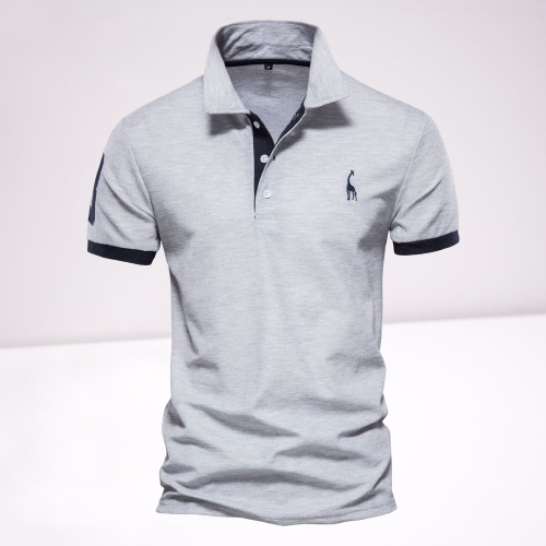 Poloshirt heren – Elegante polo van katoen met korte mouwen voor casual en sportief gebruik