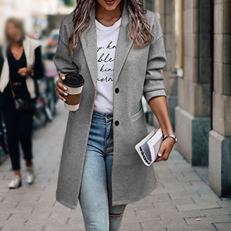 Blazer voor Dames – Dubbelsluiting Blazer met Elegante Pasvorm en Stijlvolle Details