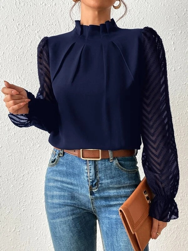 T-shirt voor dames – Gemusterd shirt met korte mouwen en comfortabele pasvorm