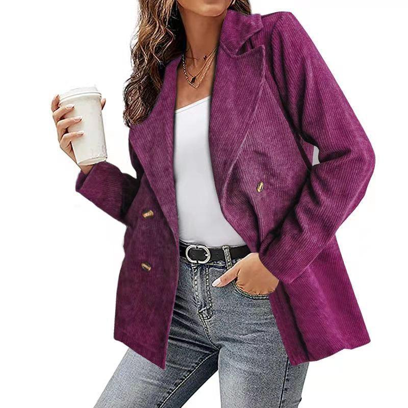 Mantel dames – Dubbelrijige trenchcoat met stijlvolle snit en warme stof