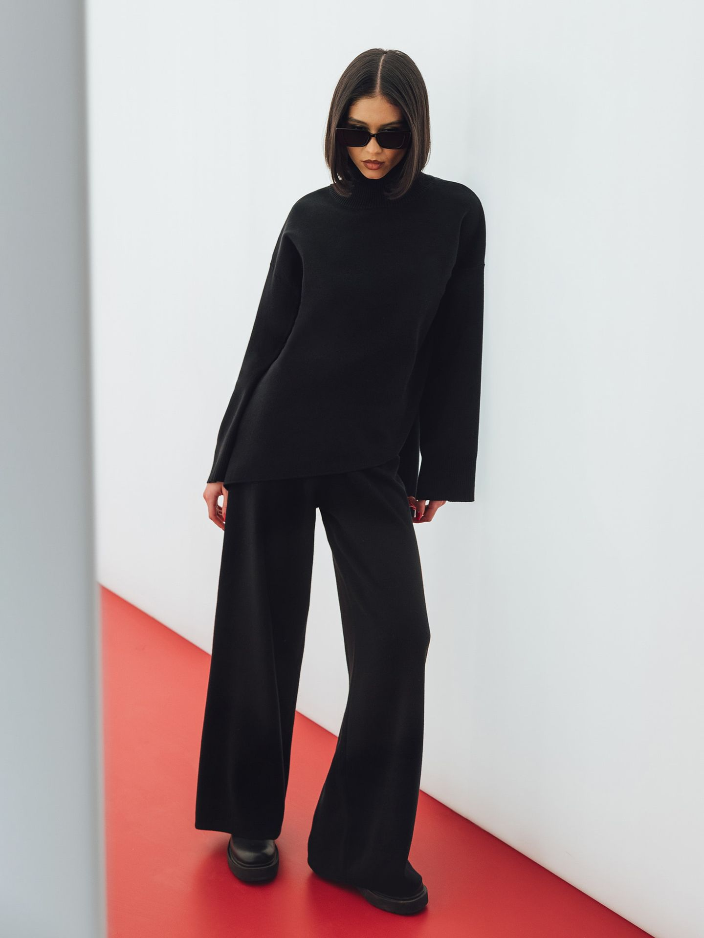 Langarm-Shirt Dames – Elegante Blouse met Lange Mouwen en Broek Set