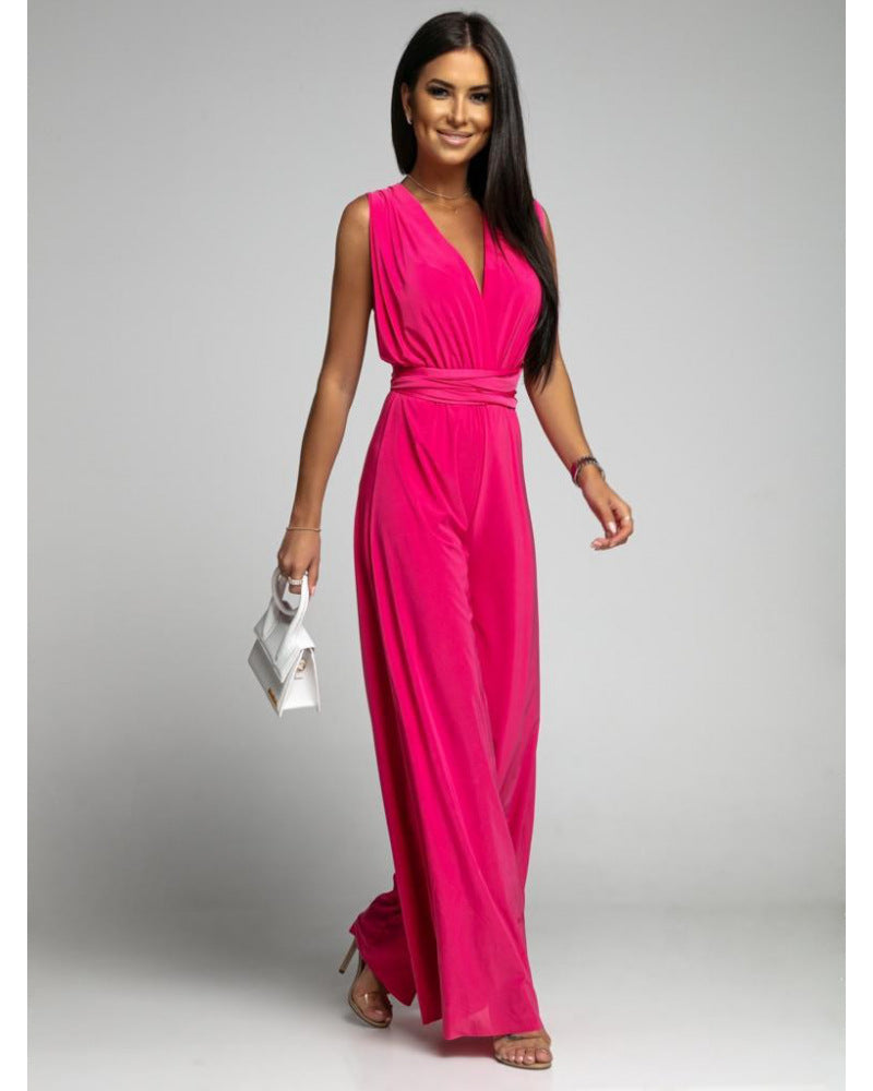 Mouwloze Jumpsuit Dames – Elegante jumpsuit zonder mouwen voor zomerfeest