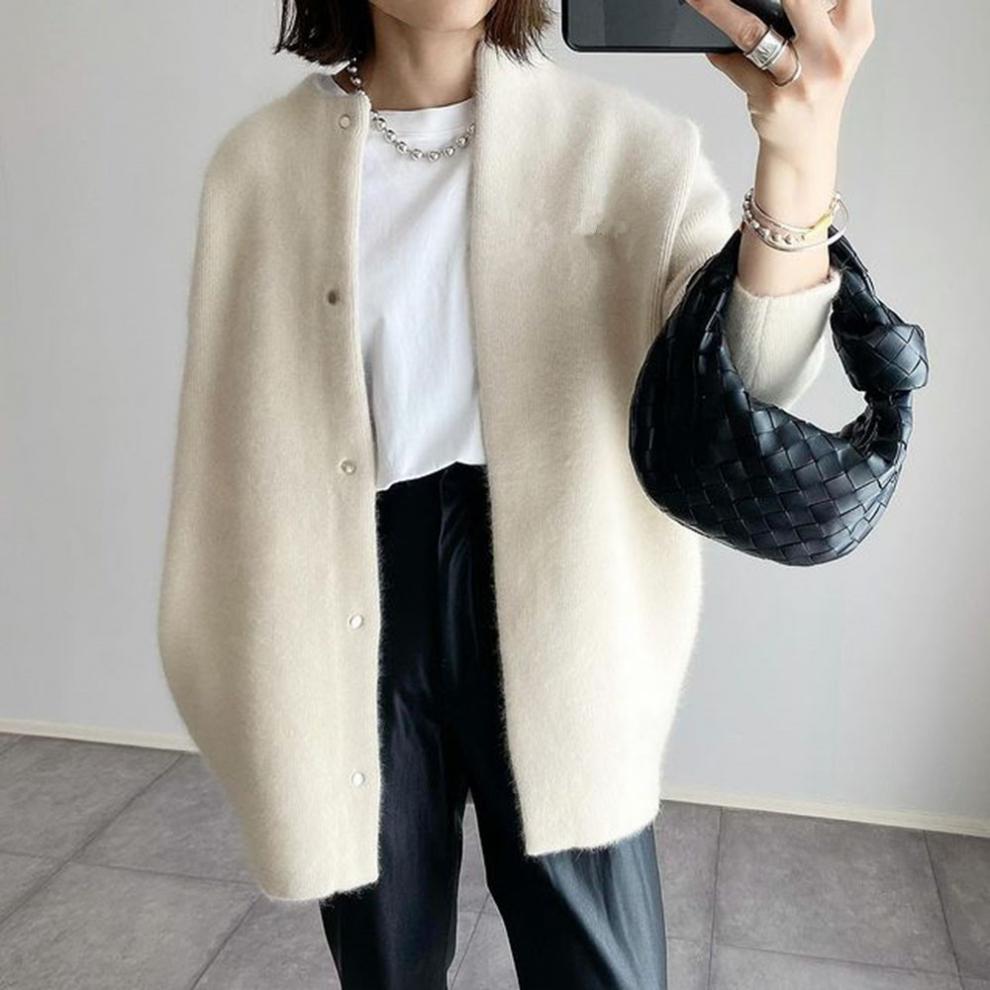 Dames Trui met Knopen – Wijde Gebreide Trui voor Casual en Chic Uitstraling