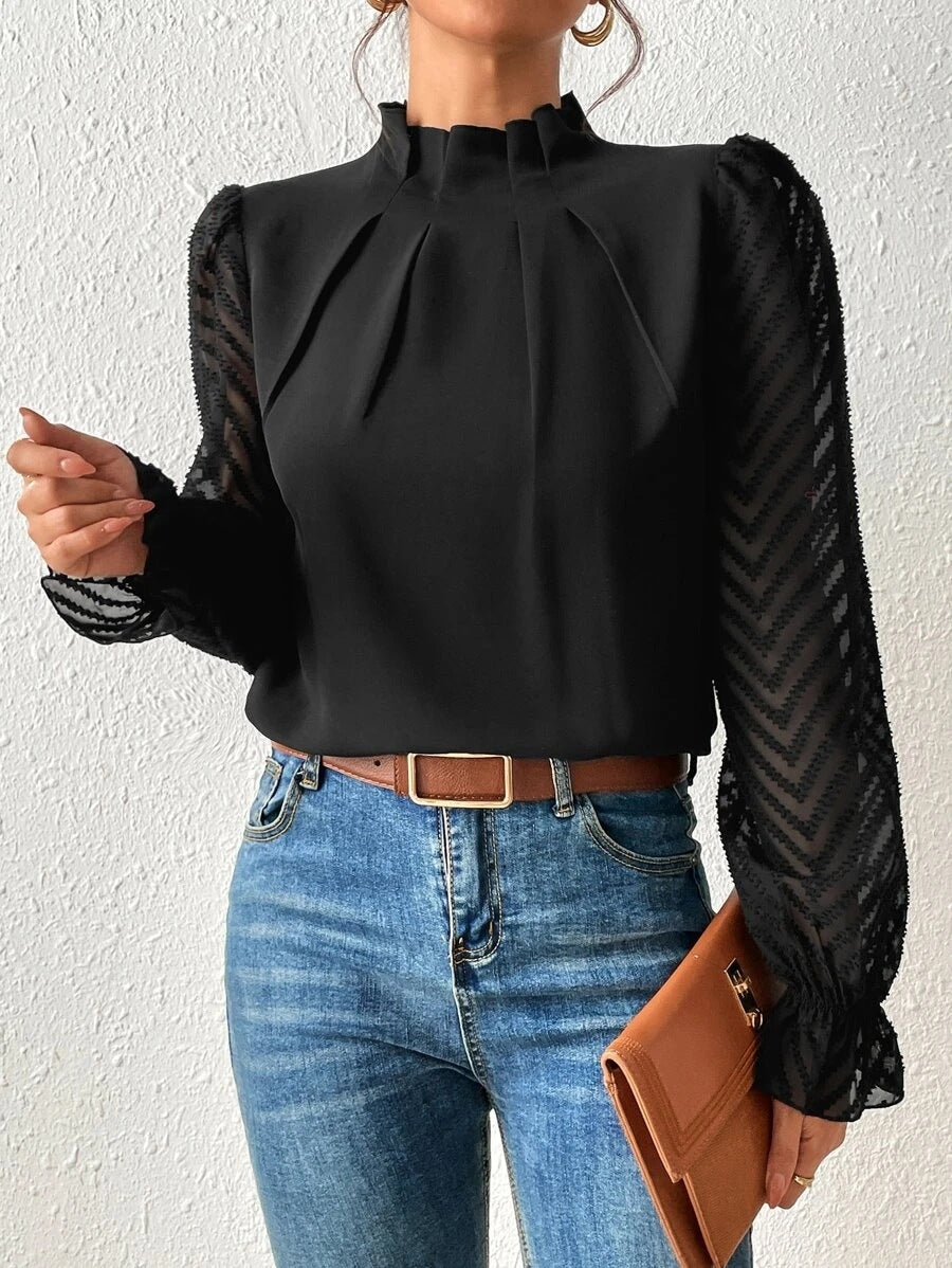 T-shirt voor dames – Gemusterd shirt met korte mouwen en comfortabele pasvorm