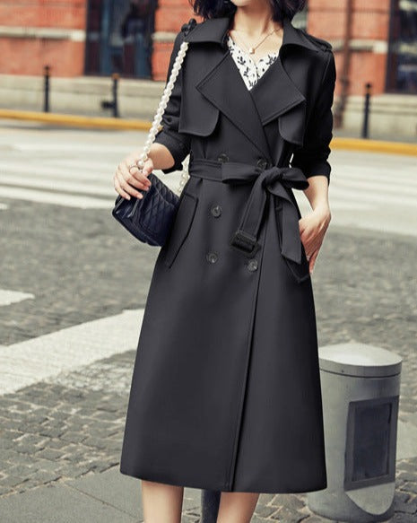 Trenchcoat Dames Dubbelzijdig – Elegante Waterdichte Trenchcoat voor Herfst en Lente