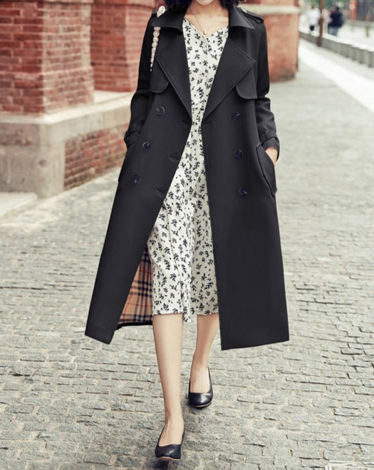 Trenchcoat Dames Dubbelzijdig – Elegante Waterdichte Trenchcoat voor Herfst en Lente