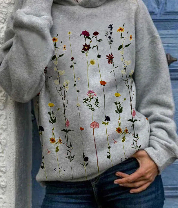 Hoodie dames met bloemenpatroon – Gezellige en comfortabele sweater voor vrouwen