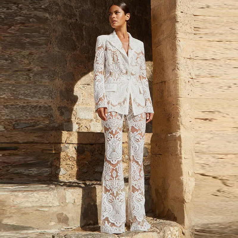 Blazer voor dames – Elegante holle netbroek met comfortabele pasvorm