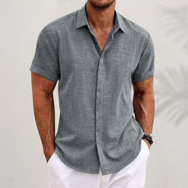 Casual Overhemd Heren – Stijlvol Button-Down Shirt van Katoen voor Vrijetijd Gebruik