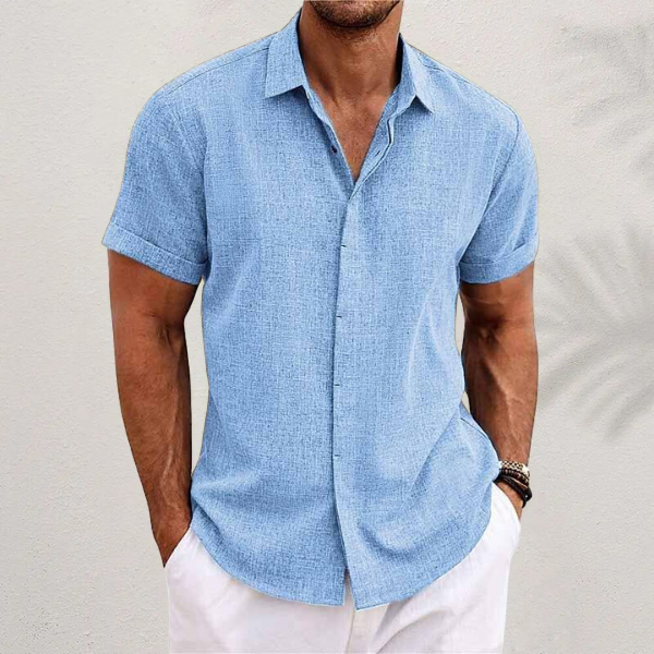 Casual Overhemd Heren – Stijlvol Button-Down Shirt van Katoen voor Vrijetijd Gebruik