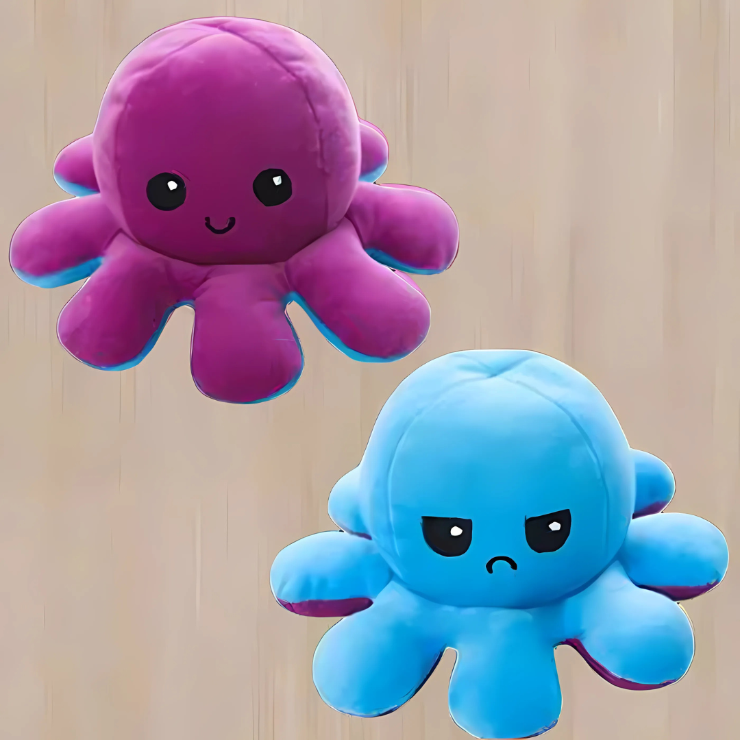 Omkeerbare Pluchen Octopus Knuffel Dier