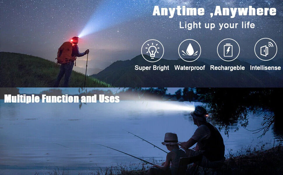 Oplaadbare LED Hoofdlamp 990000LM