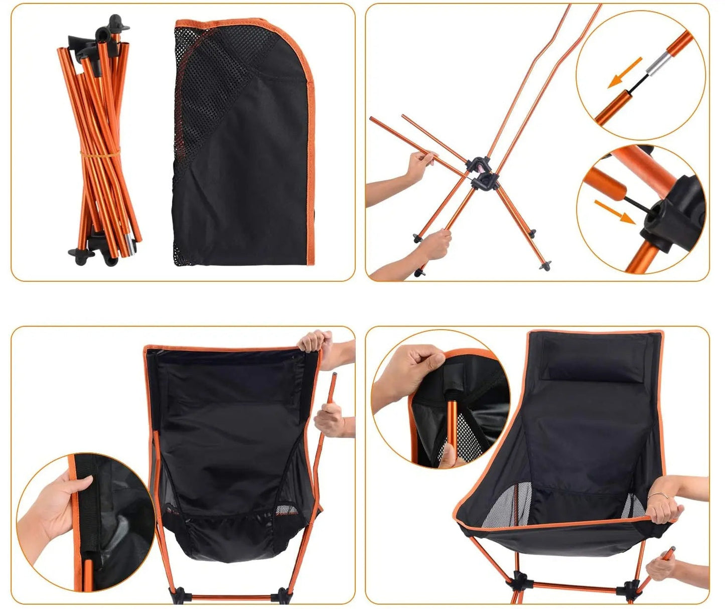 Opvouwbare Campingstoel Draagbare Stoel Buiten Visstoel Picknickstoel