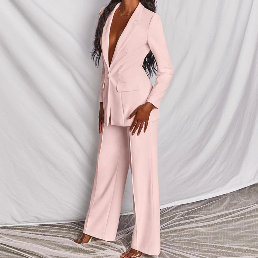 Blazer en Broekset Dames – Elegante Set voor Feestelijke en Zakelijke Gelegenheden