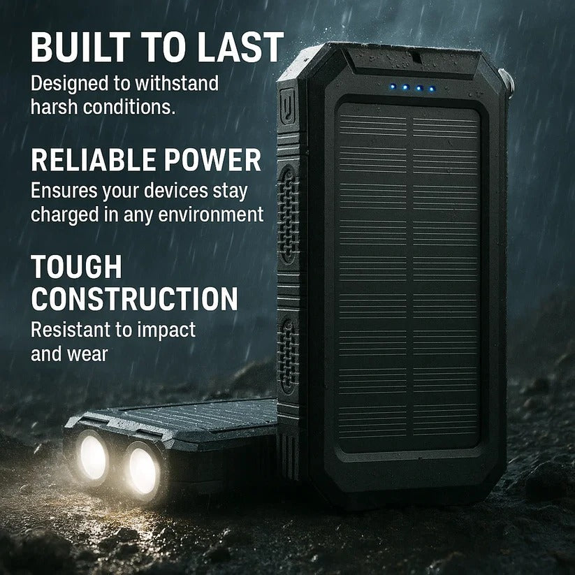 Powerbank 500000mAh Waterdicht Zonne-oplader Extern